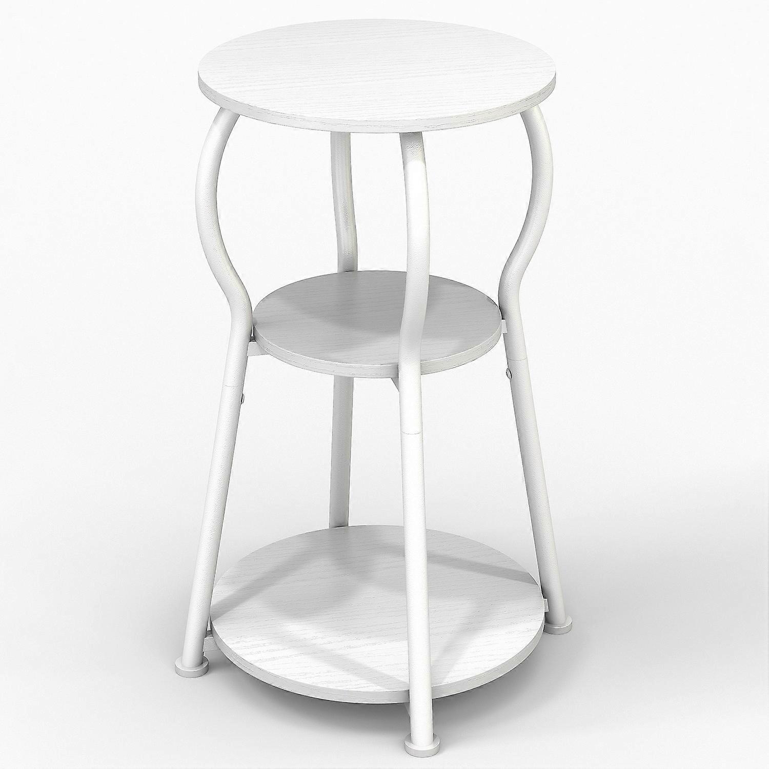 Type C 888-8HP-3-Tier Small Round Side Table Waist End Table,30x30x55cm