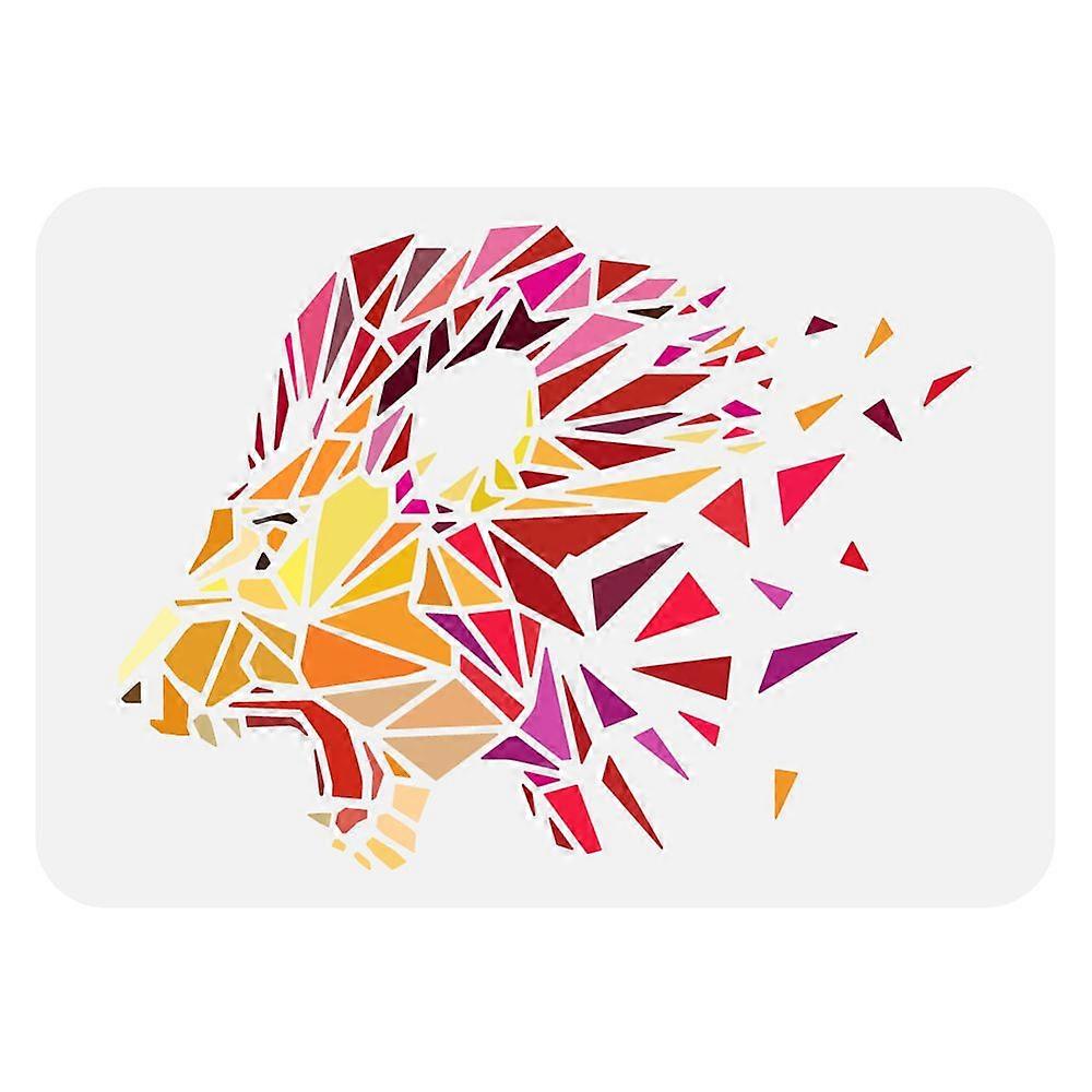 Plastic Hollow Out Drawing Painting Stencils Templates for Painting on Scrapbook Fabric Tiles Floor Furniture Wood Lion 29.7x21cm