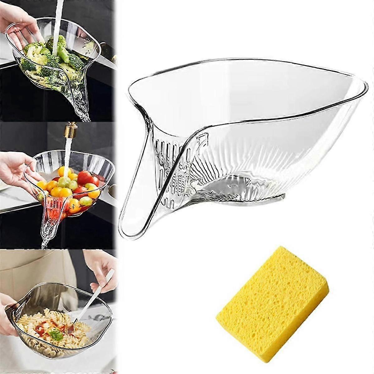 Multi-functional Drain Basket, Drainage Basket Funnel, Kitchen Drainer Food Basket,_a1409