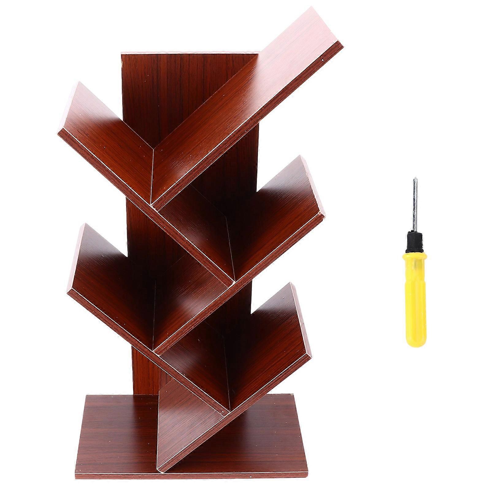 Desktop Tree Bookshelf Multi Layers Tree Shaped Design Large Capacity Simple Installation Tree Bookcase for Home Office