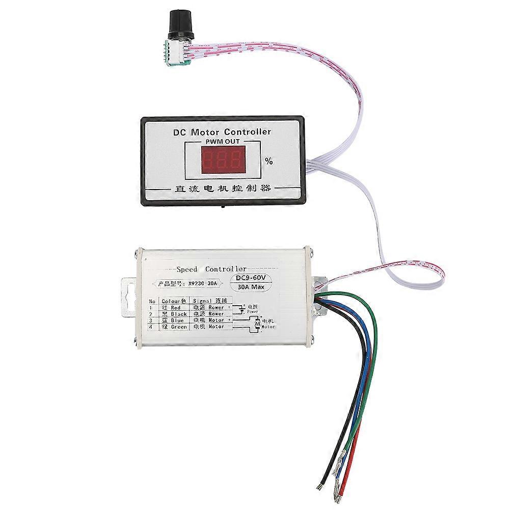 DC Brush Digital Display Motor Speed Controller 9~60V Motor Speed Governor Regulator 30A