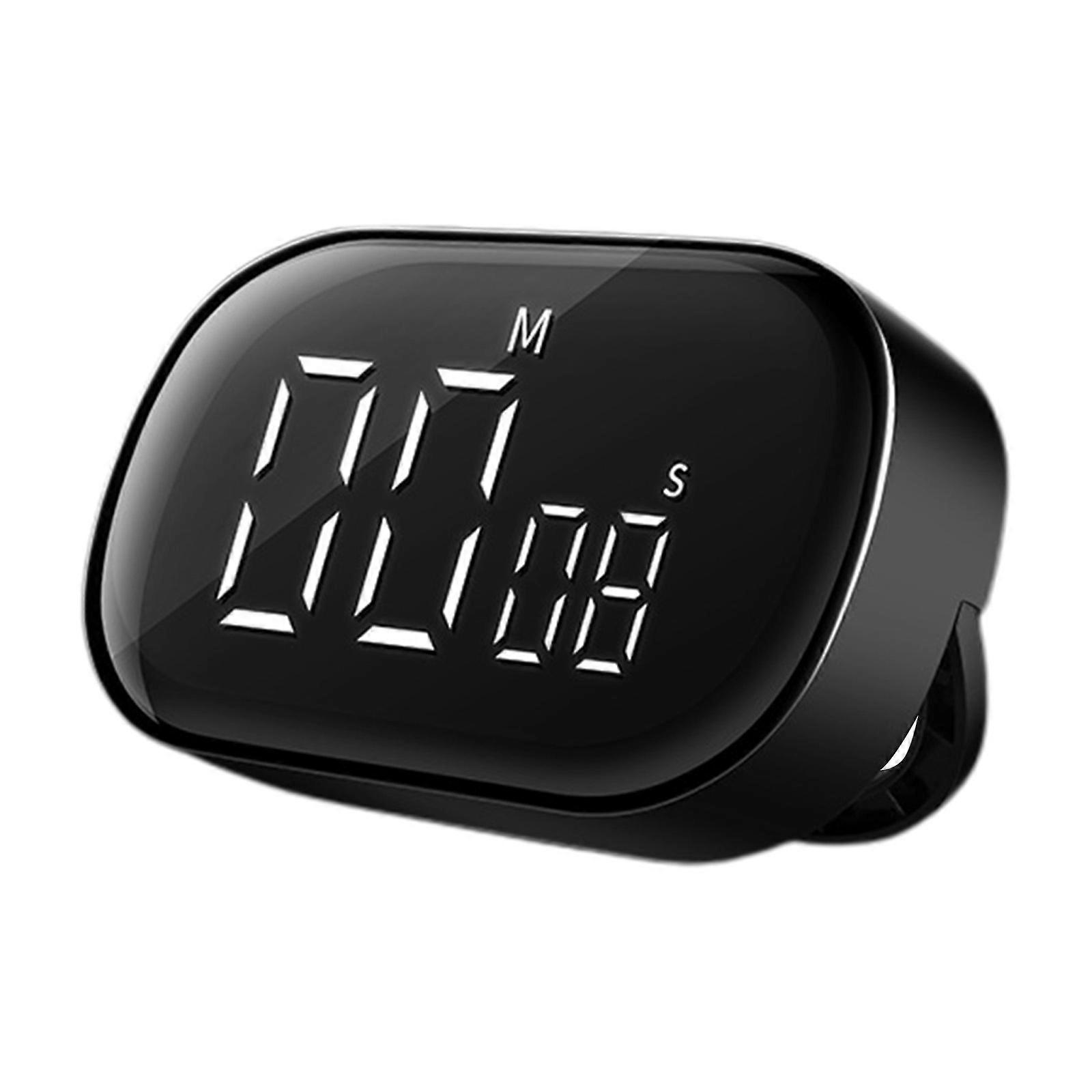 Electronic Timer with LED Digital Display Digital Kitchen Timer Magnetic Countdown Countup Timer Adjustable Volume  Black
