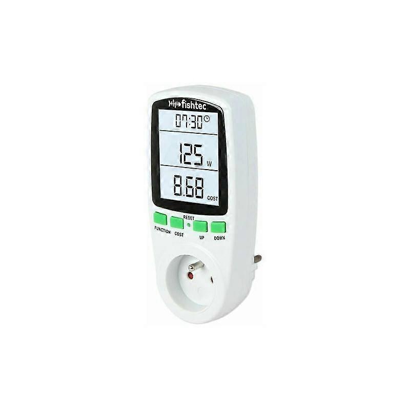 Energy Meter Wattmeter Socket, Electrical Energy Meter Socket with 7 Modes, Energy Meter with LCD Screen for Energy Saving, 3680W