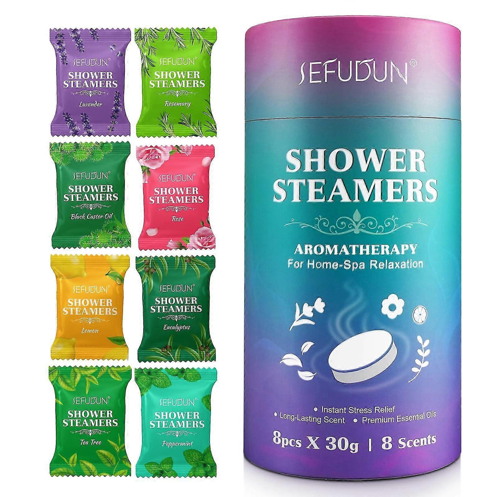 بودي ريستور شاور بوثيرابي بالروائح 8 عبوات - هدايا عيد الأم ، هدايا عيد ميلاد للاسترخاء للنساء والرجال ، تخفيف التوتر والنفس دون عناء
