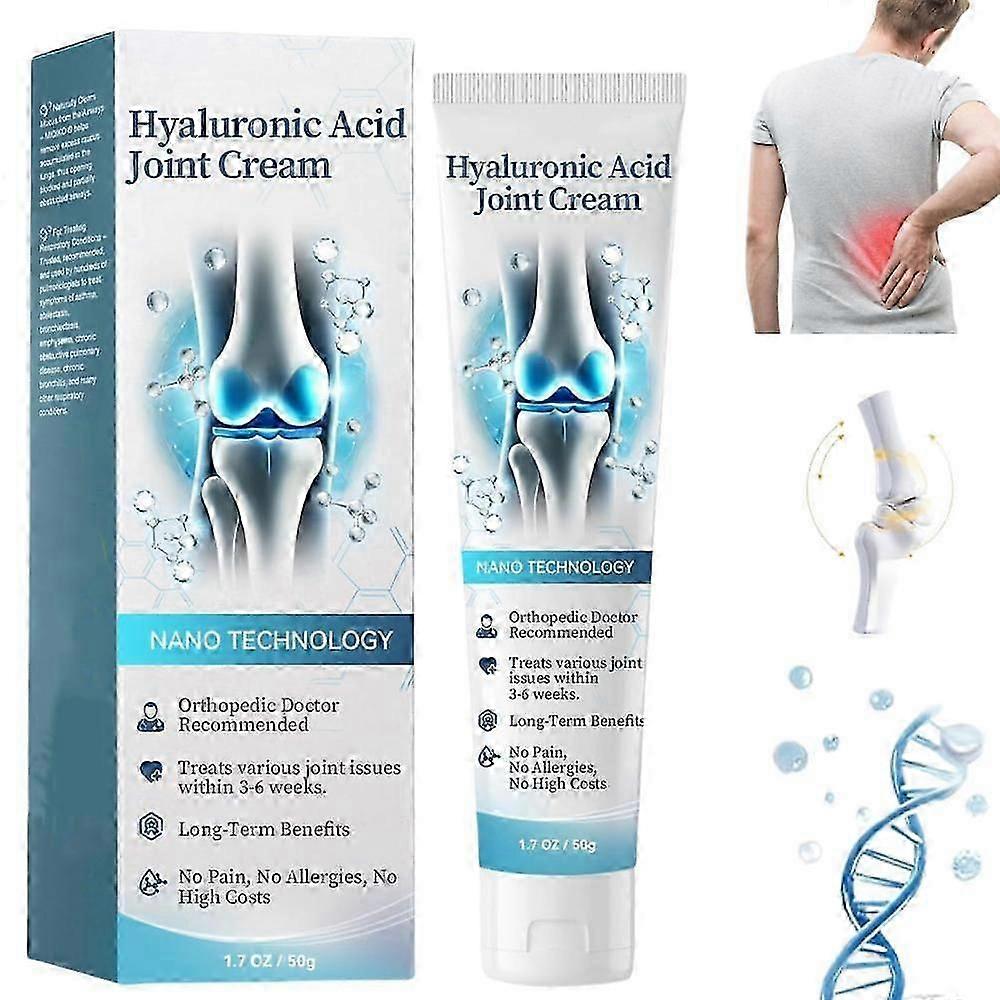 Hyaluronic Acid Joint Cream, Hyaluronic Acid Joint Massage Cream, Advanced Joint and Bone Care Cream for Back, Neck, Hands, Knees