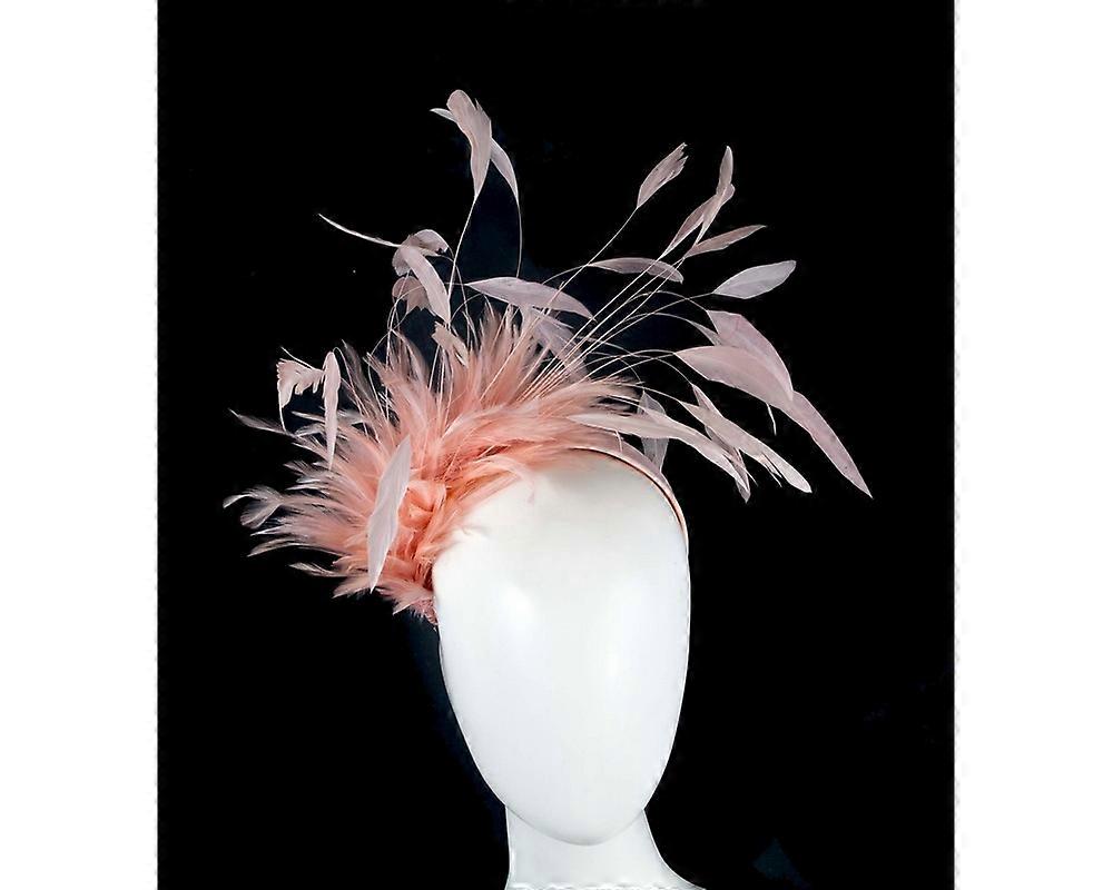 Exclusive pink feather fascinator CU686PI