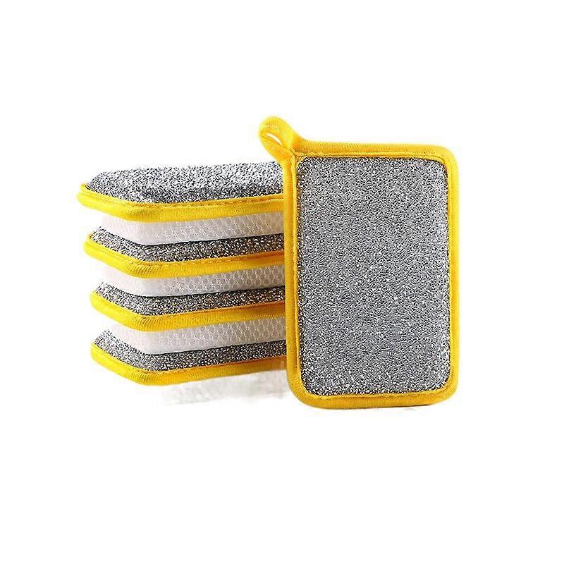 Double-Sided Dish Sponges 5-Pack - Absorbent Multi-Use Cleaning Rags for Kitchen and Household Tasks