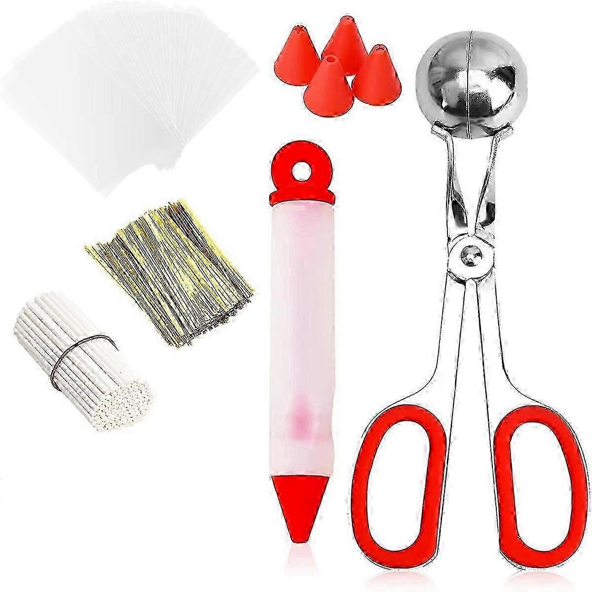 302PCS Cake Maker Kit with , Decorating Pen, Sticks, Wrappers, and Ties suitable for Lollipops, Candies, Chocolates