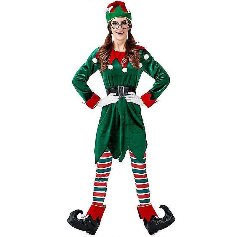 2022 Weihnachten Elf Kostüm Cosplay Performance Kostüm Erwachsene grüner Anzug grüner Kobold