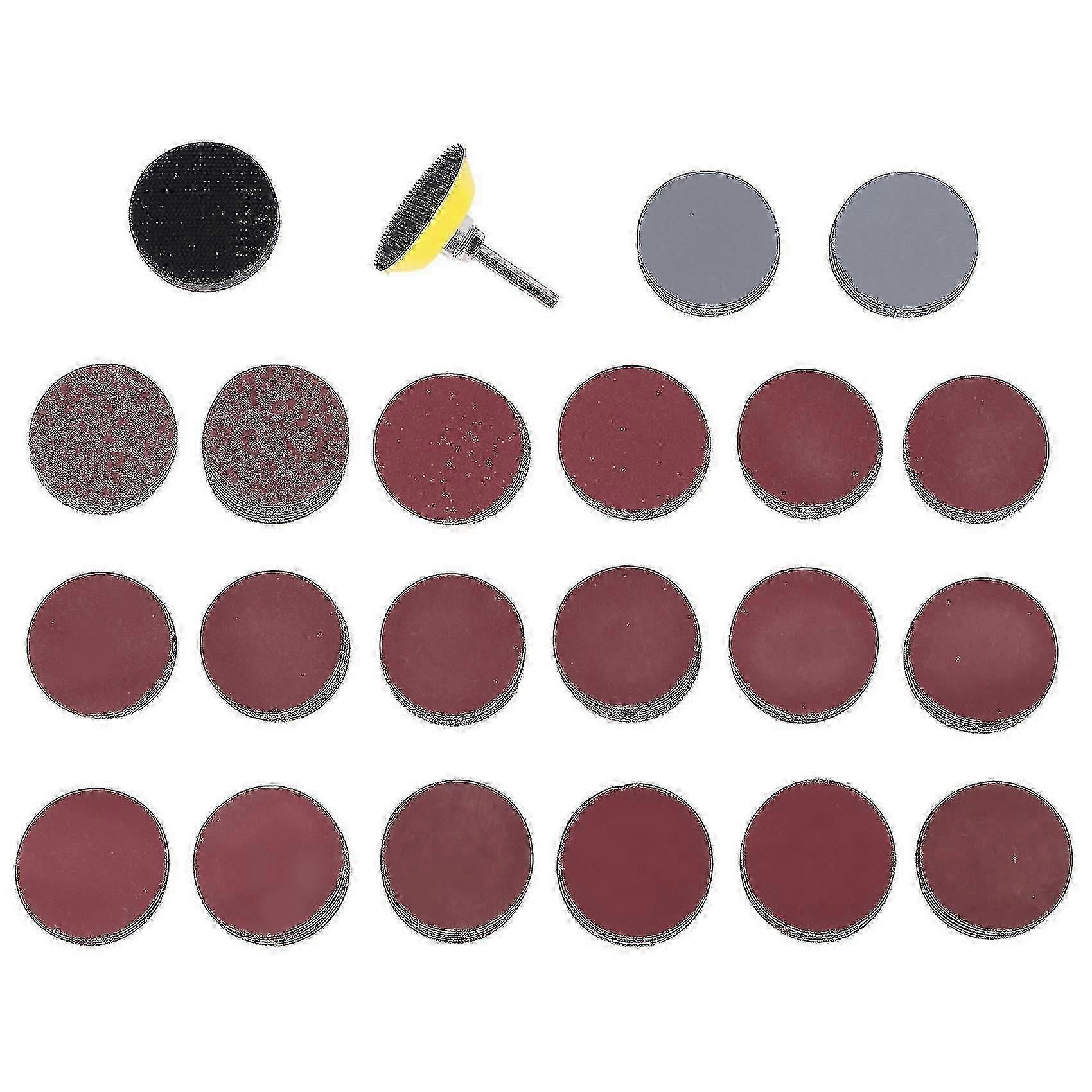 200pcs 50mm 2 Polegadas Disco de lixamento disco 80-3000 Papel de grão com 1 polegada abrasivo pad plat polonês