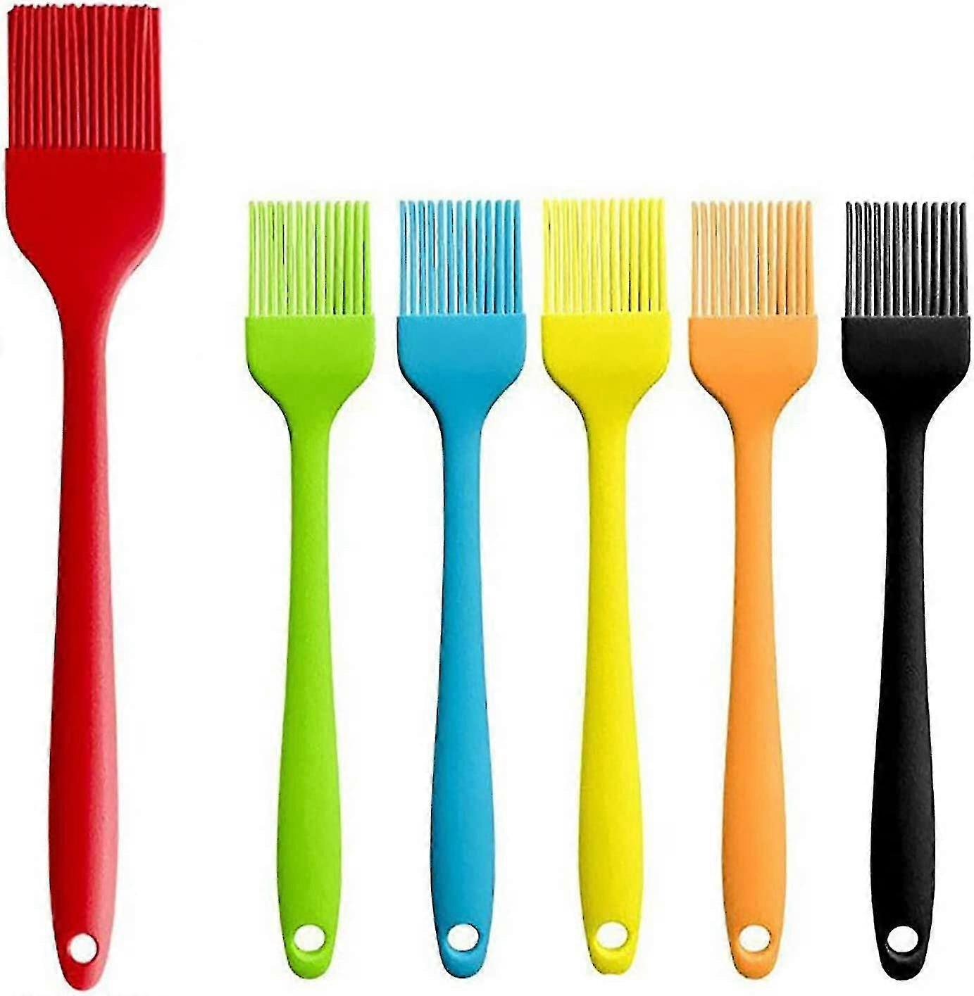 Basting Brush For Cooking,silicone Basting Brush,high Temperature Resistance Basting Brush For Baking,bbq And Kitchen Cooking,set Of 6