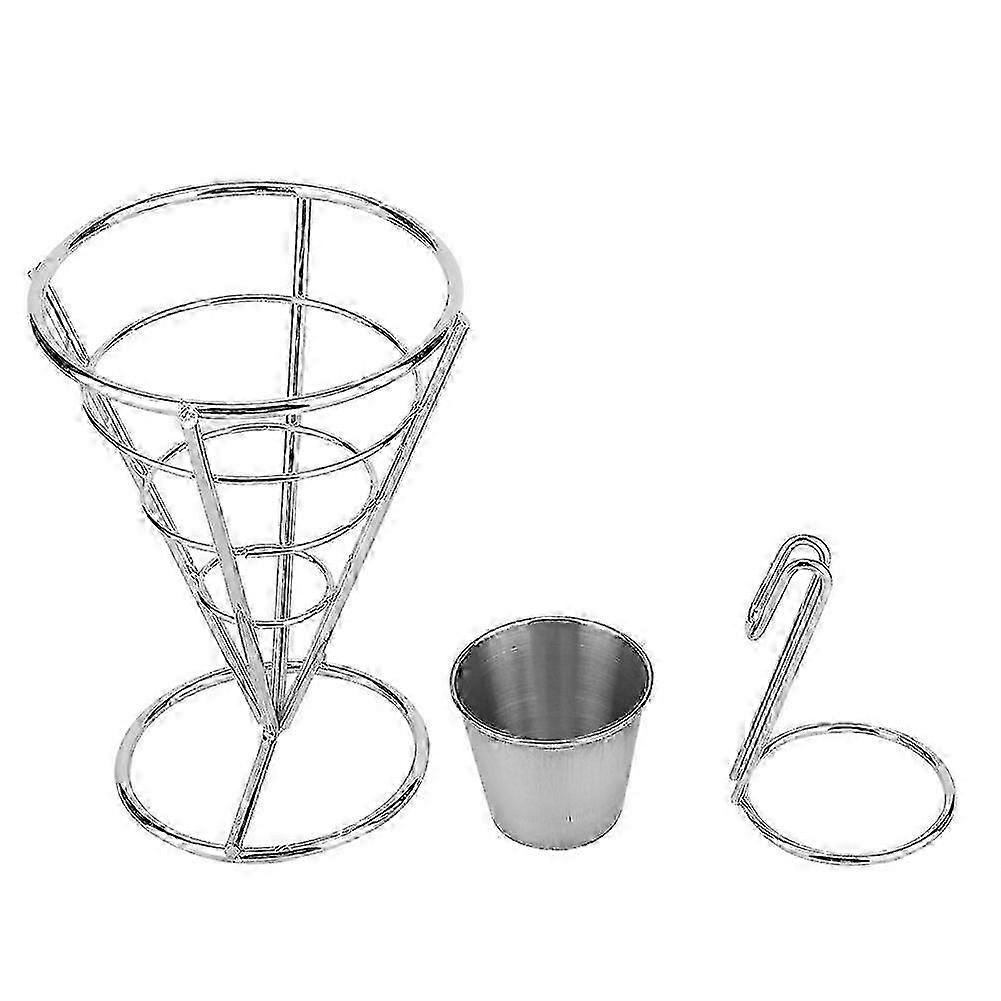 Plating French Fries Stand Buffet Cone Snacks Display Stand Fries Baskets(Single Cup)