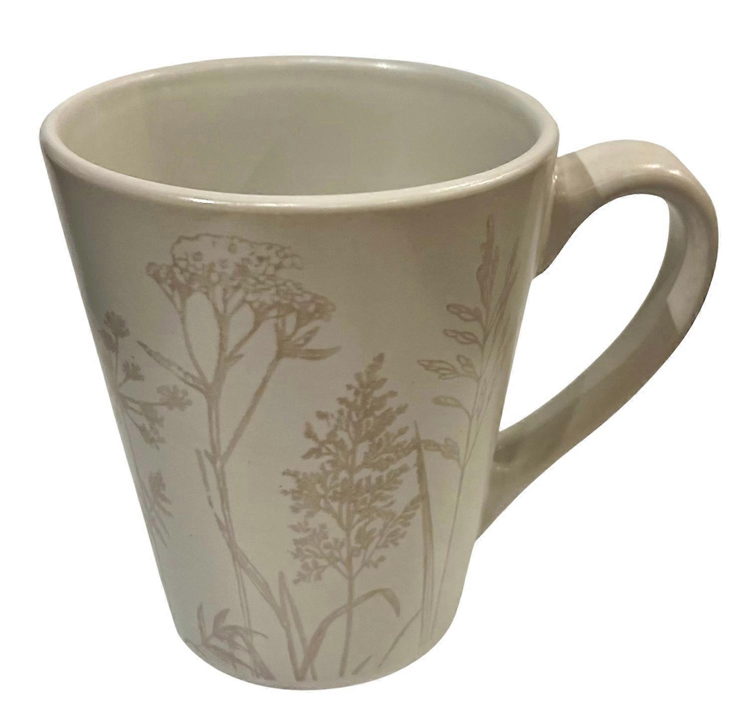 Krus Blomster Blader Beige 