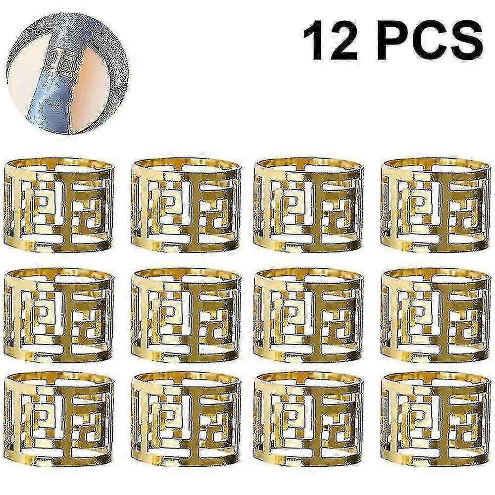 Serviettenringe, 6 Stück, attraktive, glänzende Serviettenringe mit Metallschnallen