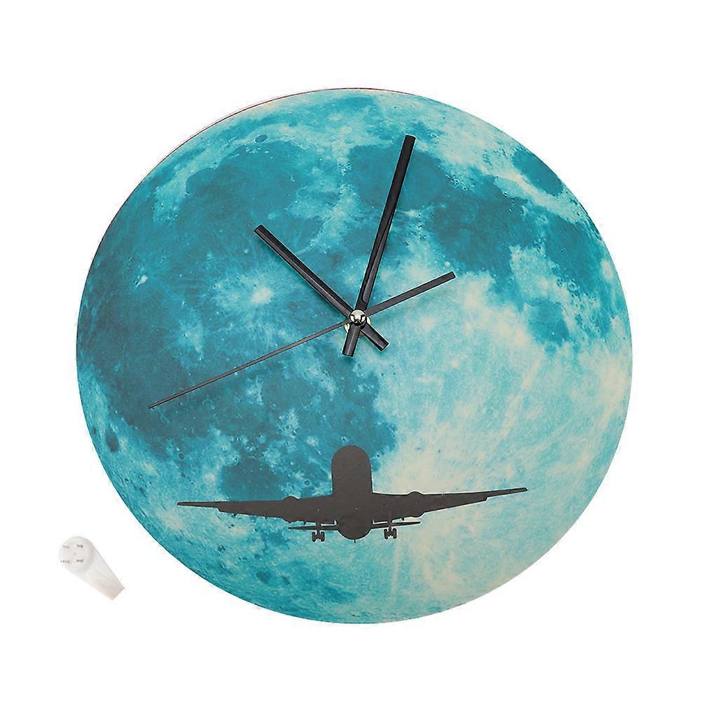 Glowing Moon Wall Clock Hanging Clock For Bedroom Decor Moon Design Home Decor