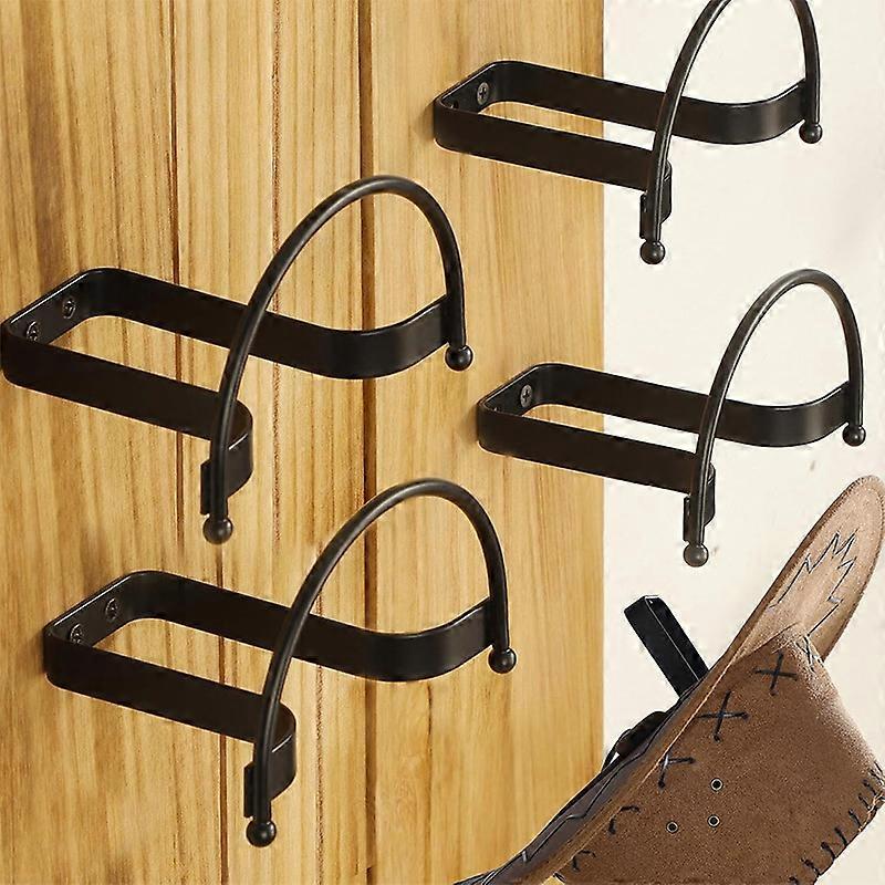 Wall-mounted cowboy hat rack