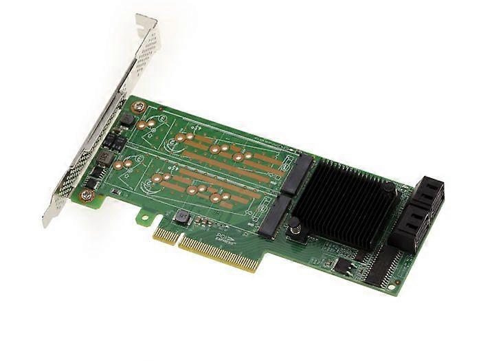 KALEA-INFORMATIQUE PCIe Card 4x 4x SSD M.2 (M2 SATA) + 4x HDD SATA LSI SAS 2008 RAID 0 1 10