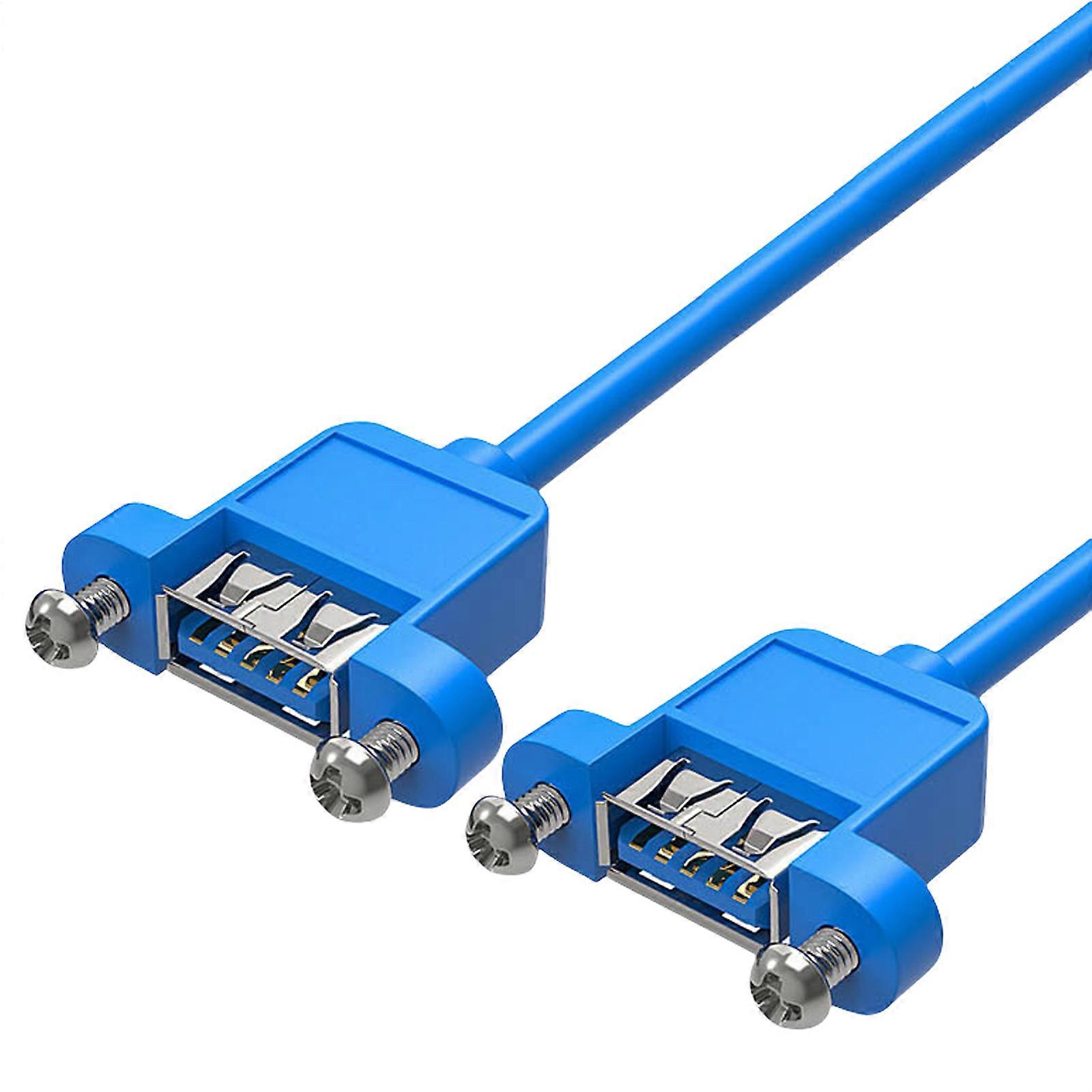 Çift Dişi Uçlu USB 3.0 Uzatma Kablosu Hattı Dişiden Dişiye, Güvenli Vida Montajlı Hızlı 5Gbps Veri İletimi