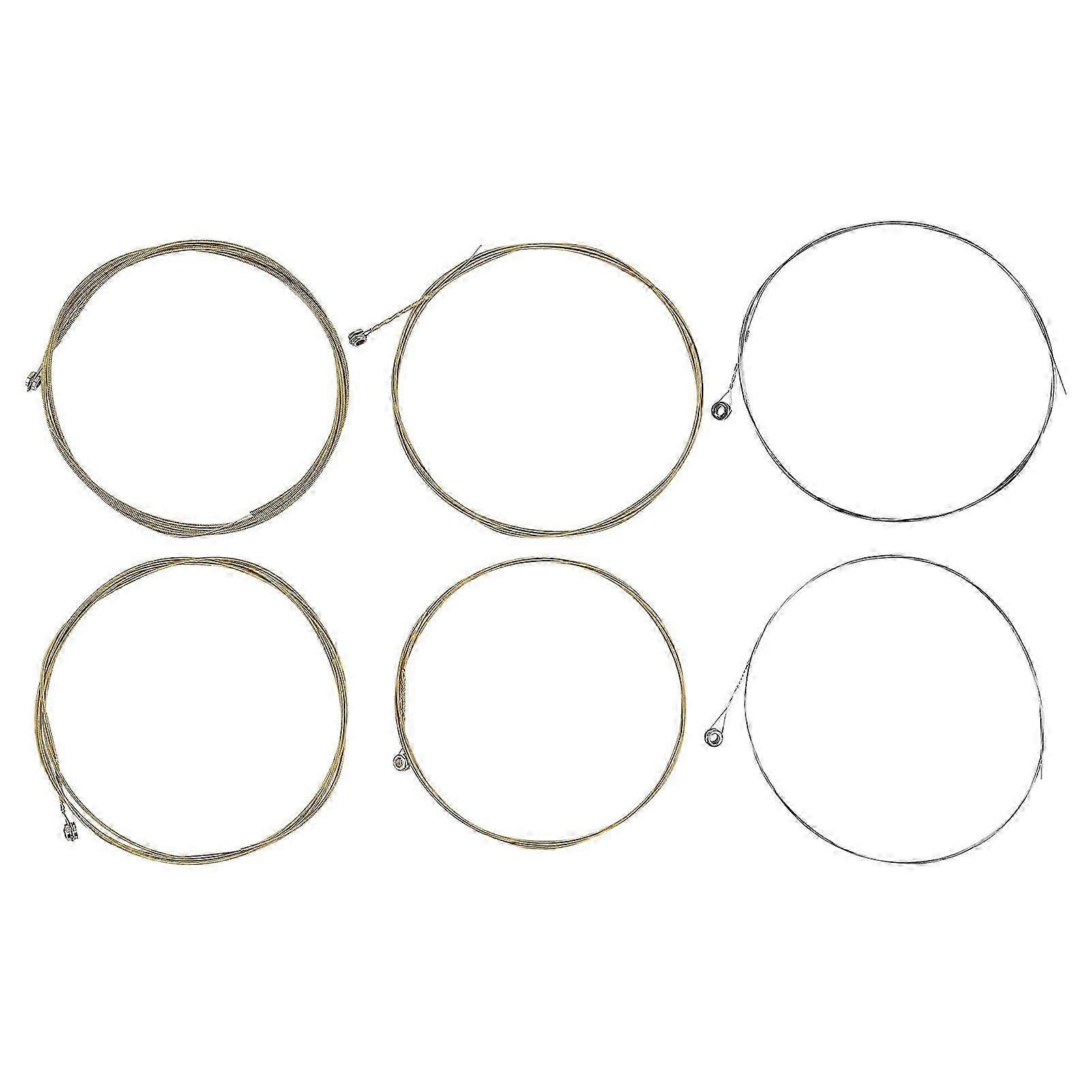 6Pcs Guitar String Tensile Resistance Alloy Wound Stringed Instrument Accessories ReplacementAcoustic Guitar Strings