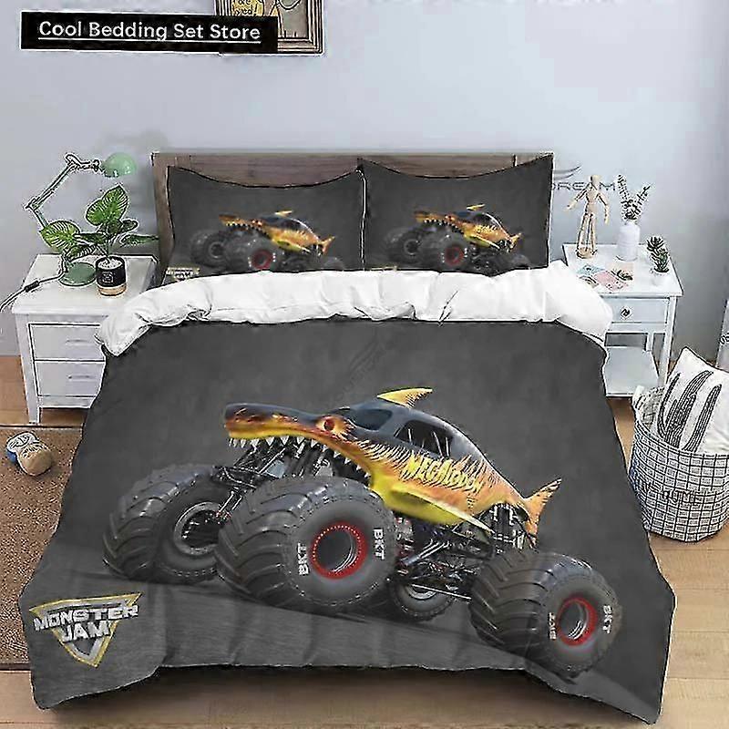 m468 Lençóis Super Monster Truck Monster Jam Comforter Conjunto de Cama, Capa de Edredão Conjunto de Cama Capa de Edredão Fronha, King Size Conjunto de Cama Lençóis gg