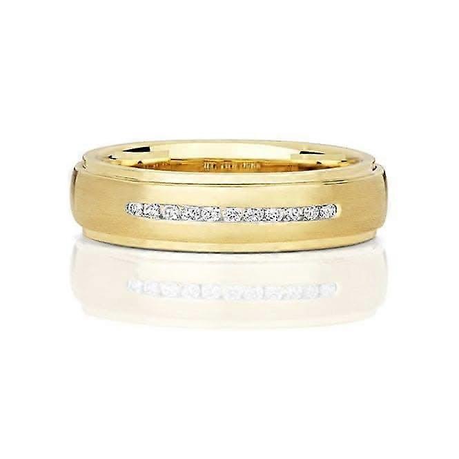 Wedding Band 9ct Diamond Wedding 11D Edge 6.0mm Ring RD706