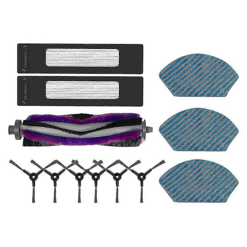 12 Pcs Replacement Parts Roller Brush Filter Mop Cloth Accessory Kit
