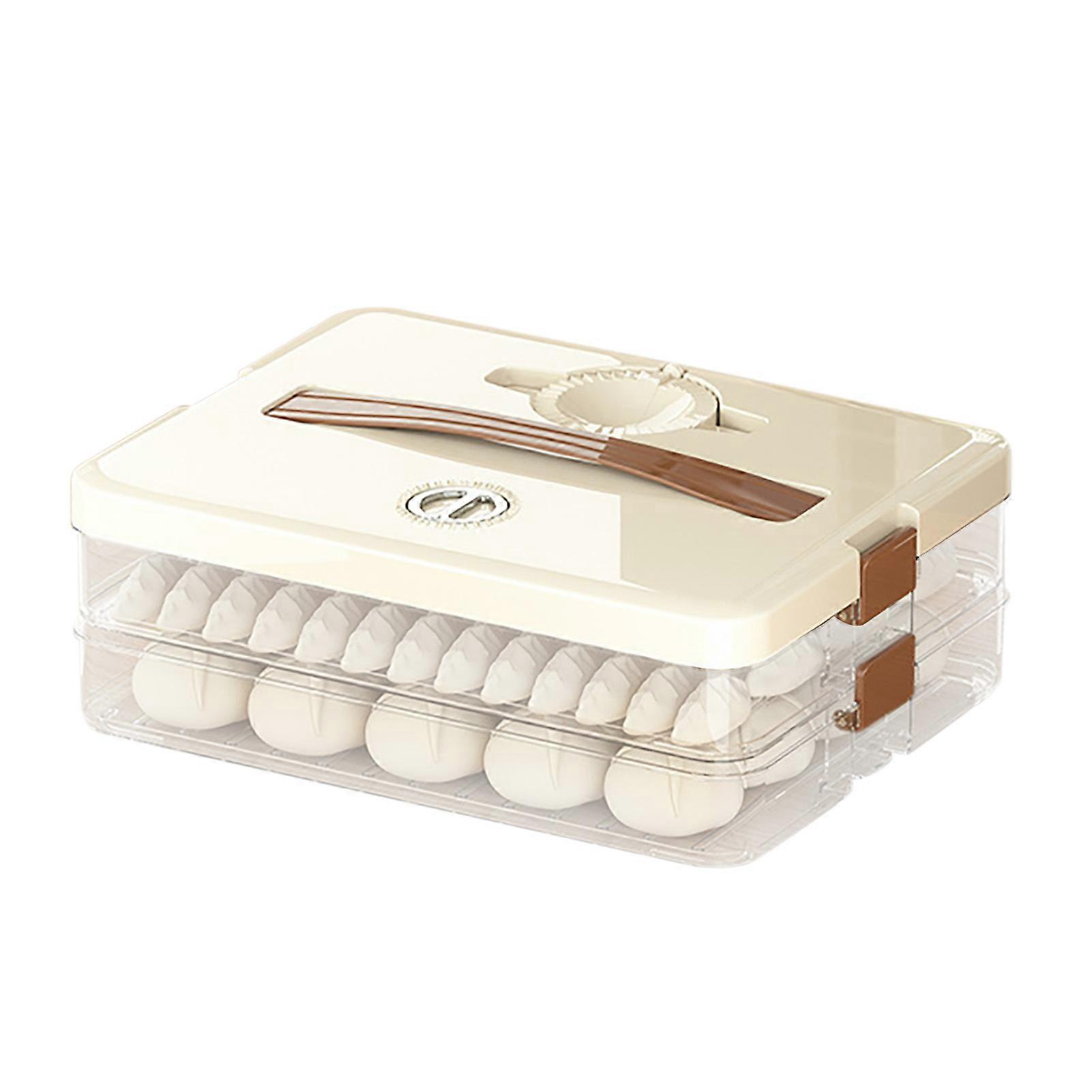 Dumpling Storage Box Large Capacity Multi Layer Transparent Plastic Airtight Food Container Kitchen Supplies