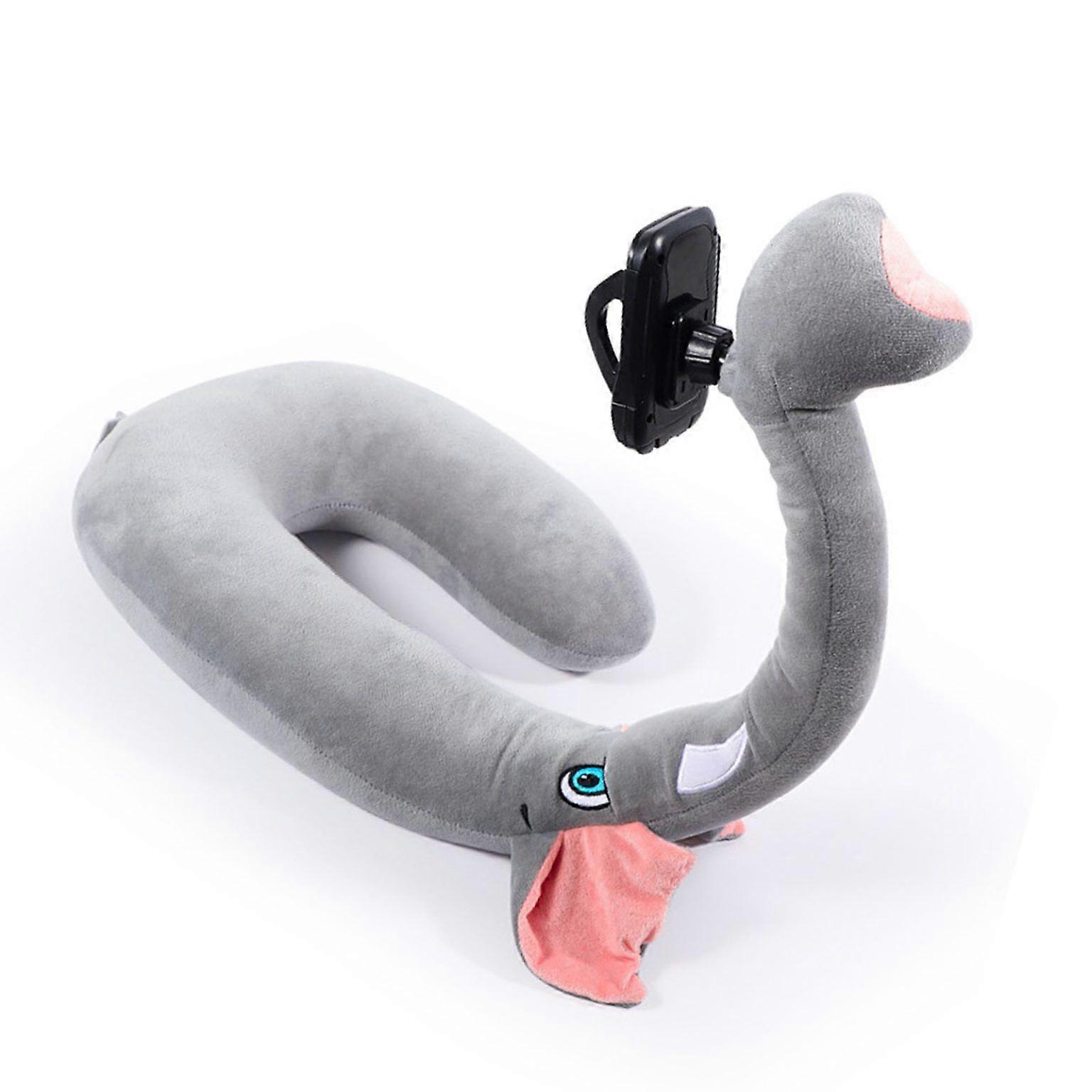 Travel Neck Support Pillow with Phone Stand - Comfortable Neck Pillow and Phone Rack
