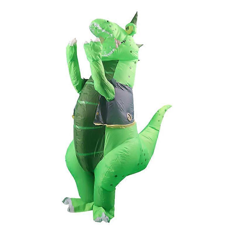 Green dinosaur cos inflatable suit, adult