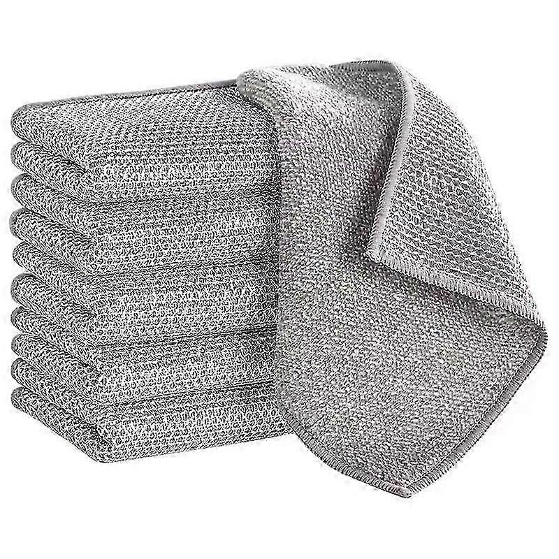 25PCS Multipurpose Wire Dishwashing Rags for Wet and Dry, Double Layer Reusable Cleaning Cloths Dish, 20*20cm