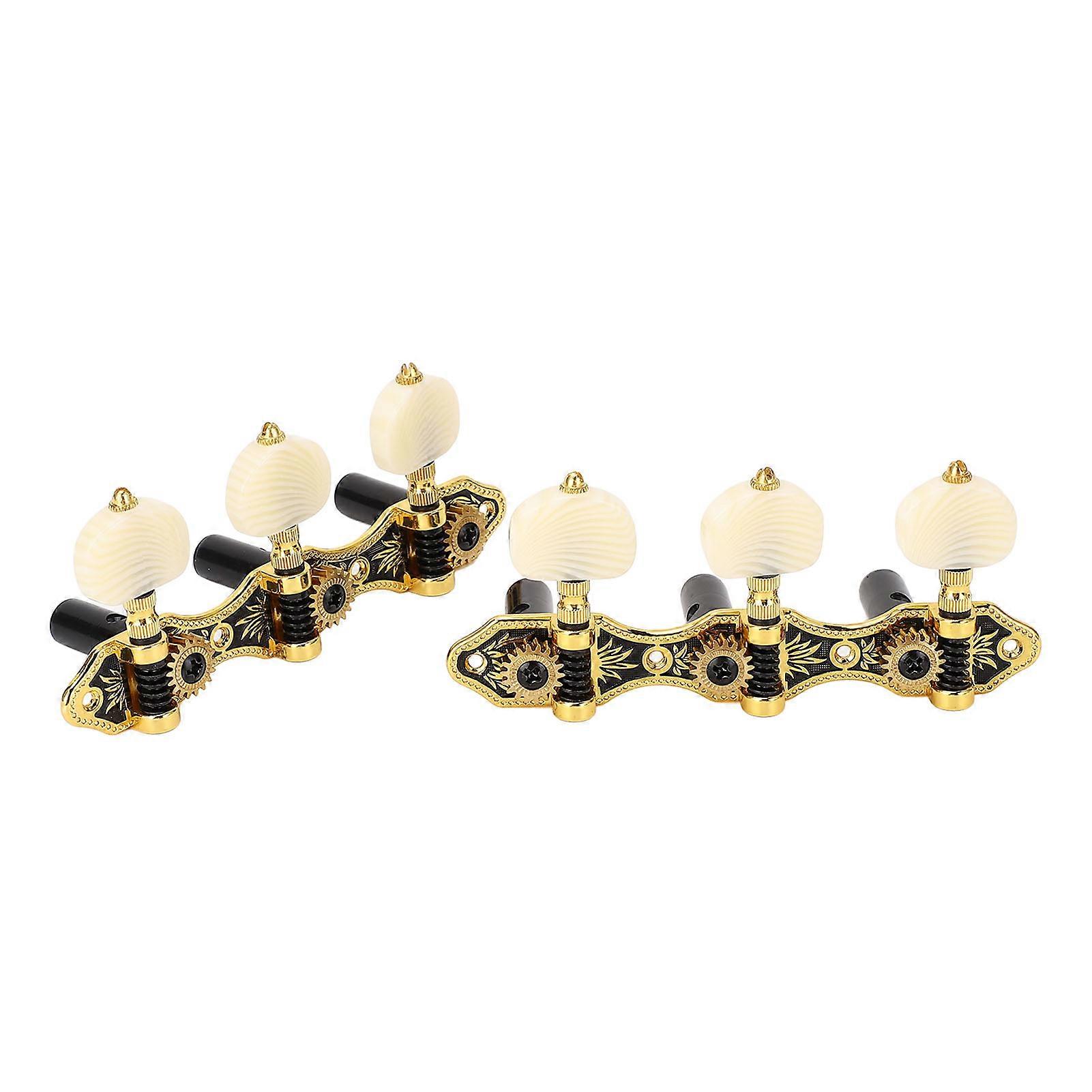 Classical Guitar Tuning Pegs Set White Shell Locking Tuners