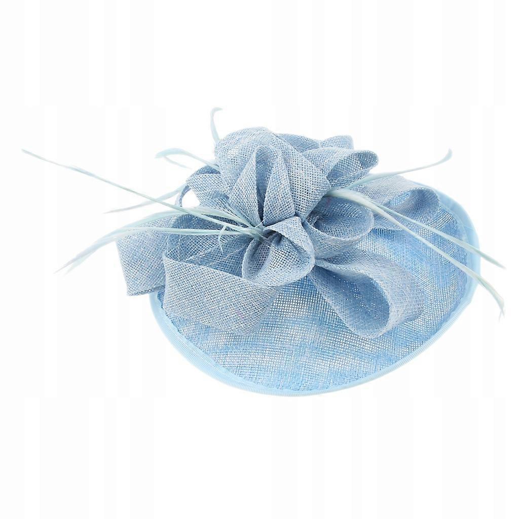 Στήριγμα κεφαλής Pillbox Blue Feather Fascinator