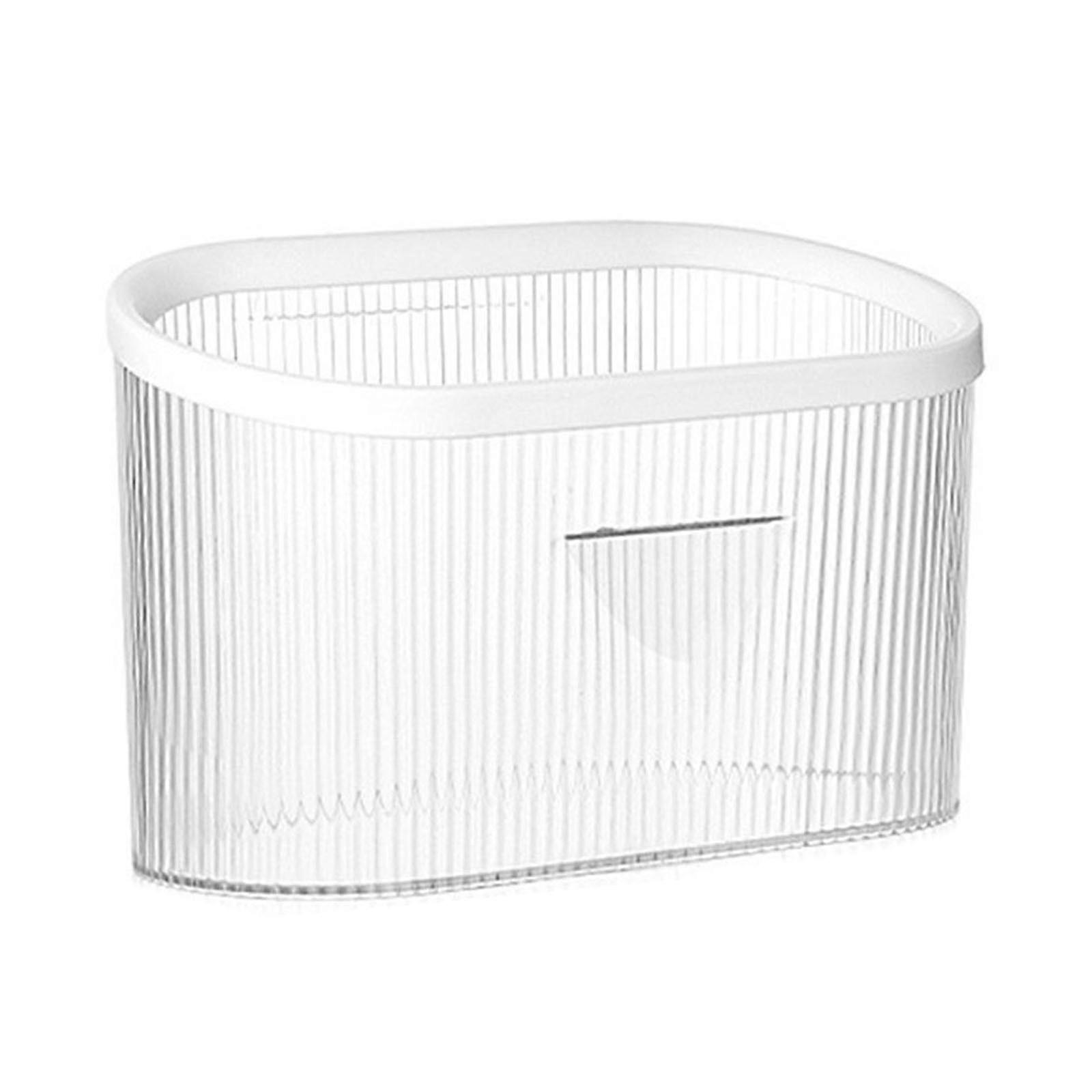 Wall Mounted Hanging Trash Bin Trash Bag Garbage Storage Bucket White