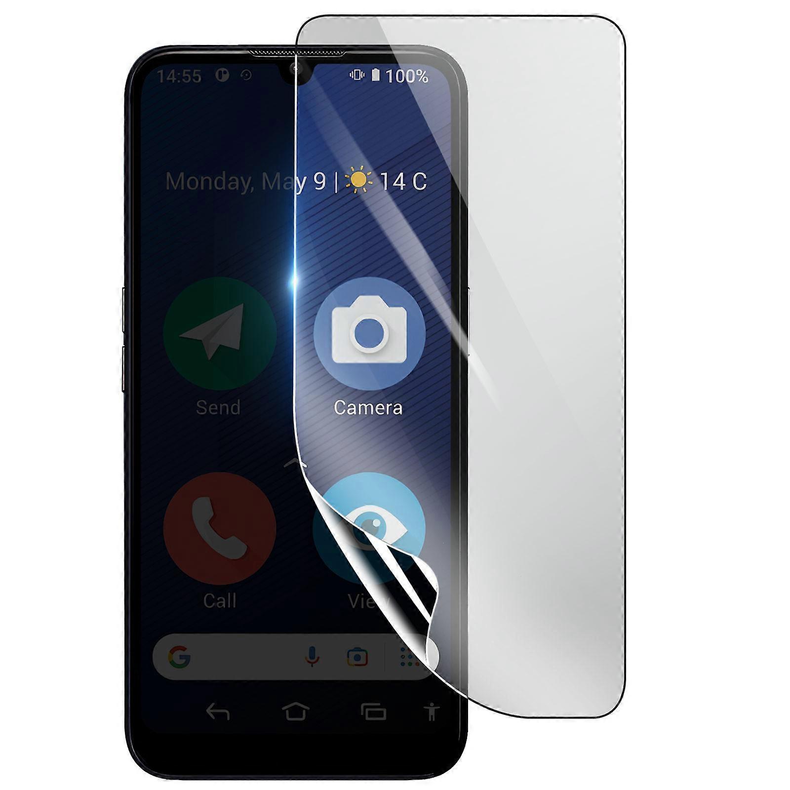 Shockproof Hydrogel Screen Protector for Doro 8220, Transparent