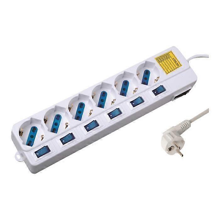 Ewent EW3932 circuit breaker - 3500 Watt - 6 outputs (CEE 7-4) - 3m - White