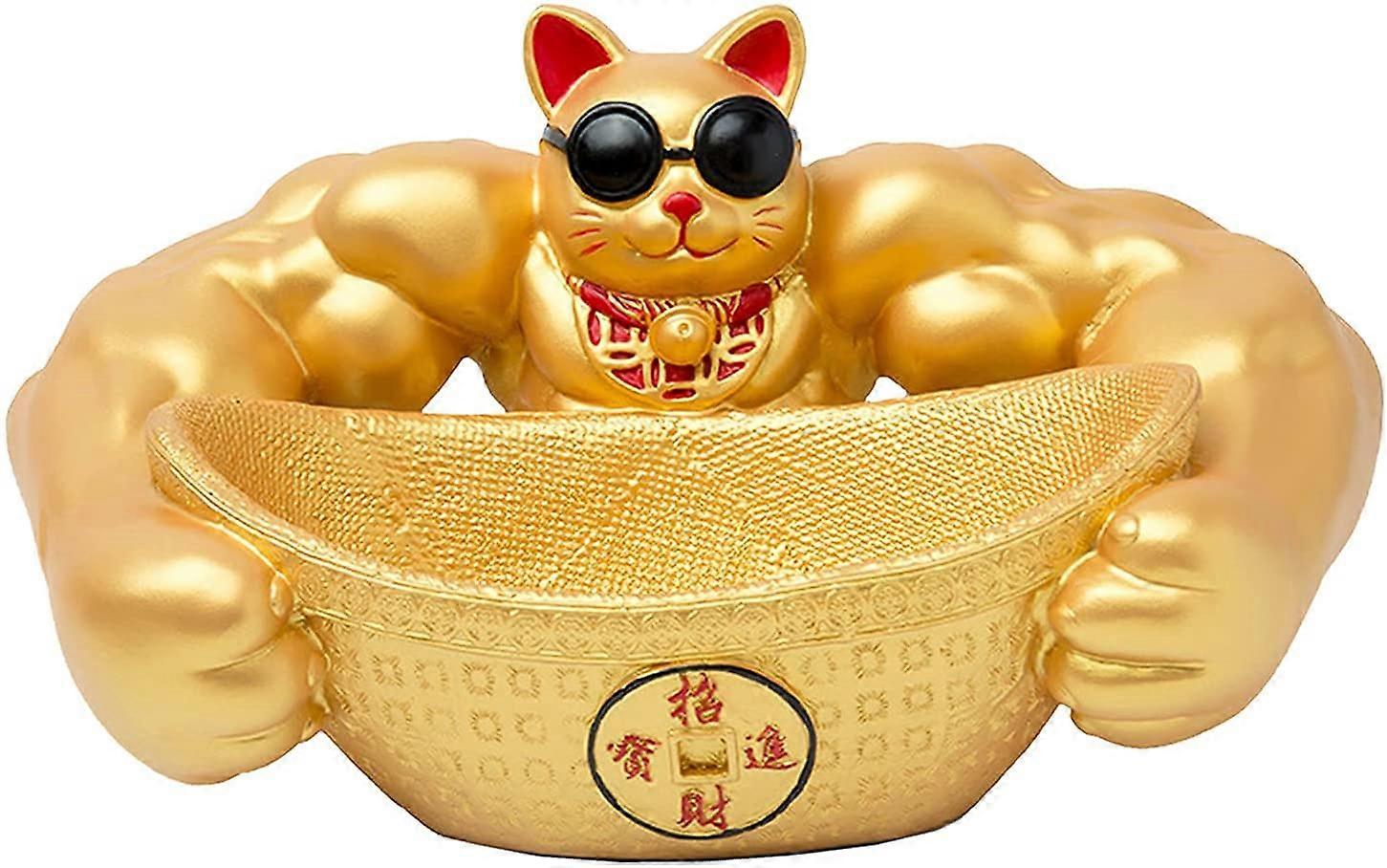 Golden Statue Storage Box for Home Use