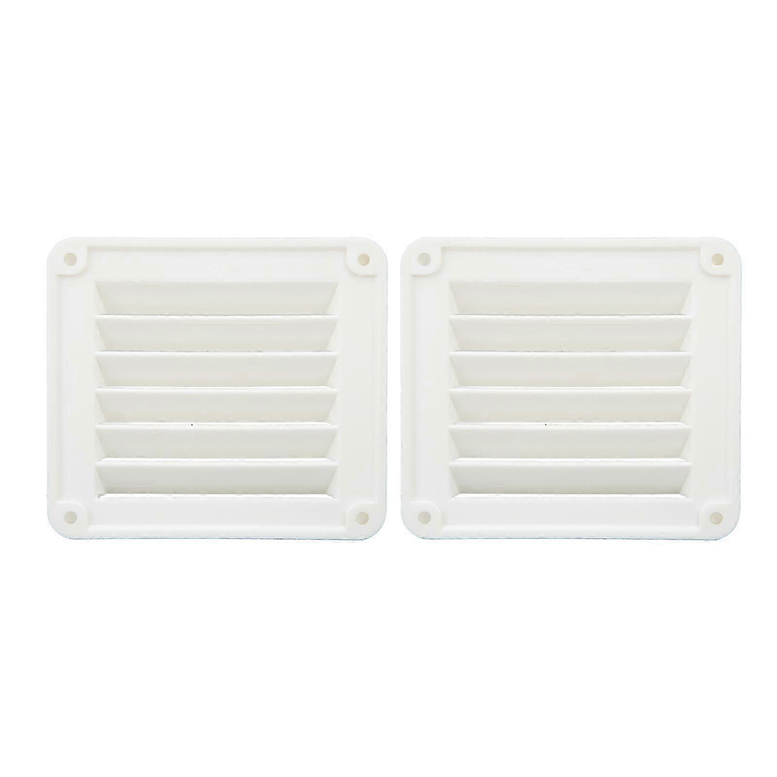 2pcs Air Vent Ventilation Opening Side Exhaust Port Rectangular Ventilation Opening White