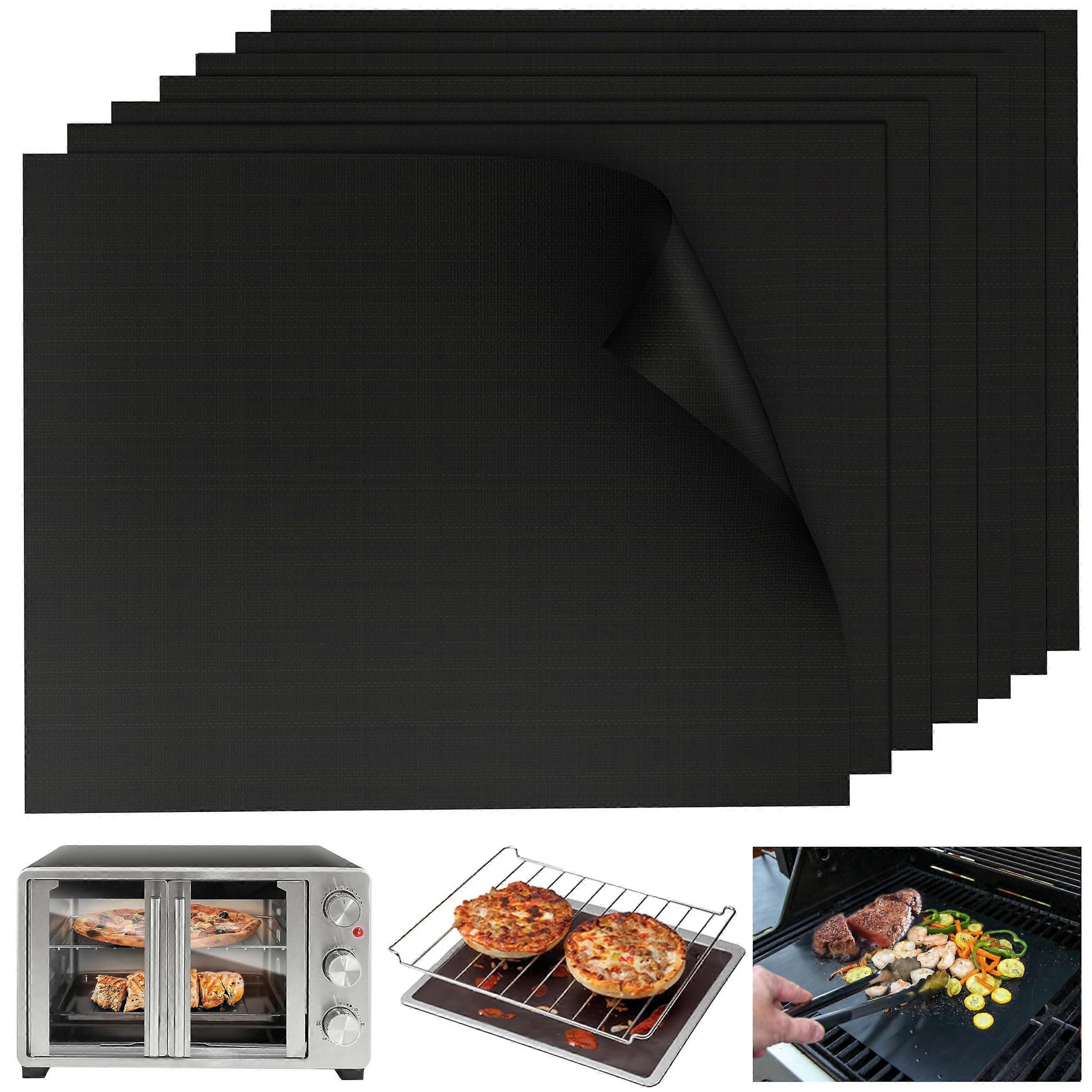 6 PK Nonstick Reusable BPA & PFOA Free Oven Liners for Gas Charcoal Electric Ovens Grills 15.75 x 19.7'