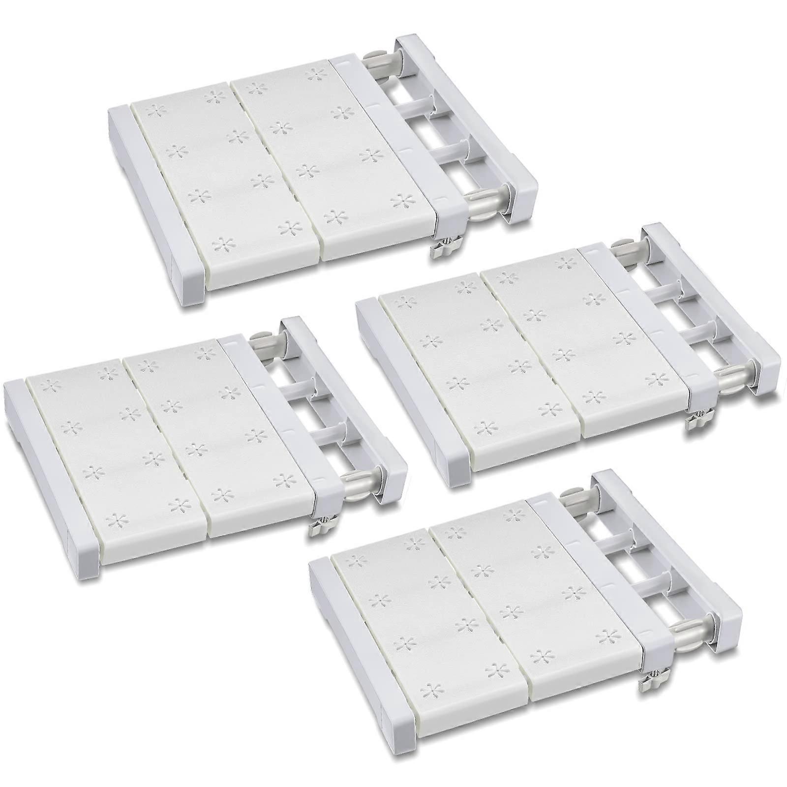 4 Pcs Adjustable Scalable Layered Locker Shelf Organizer for Closet Wardrobe