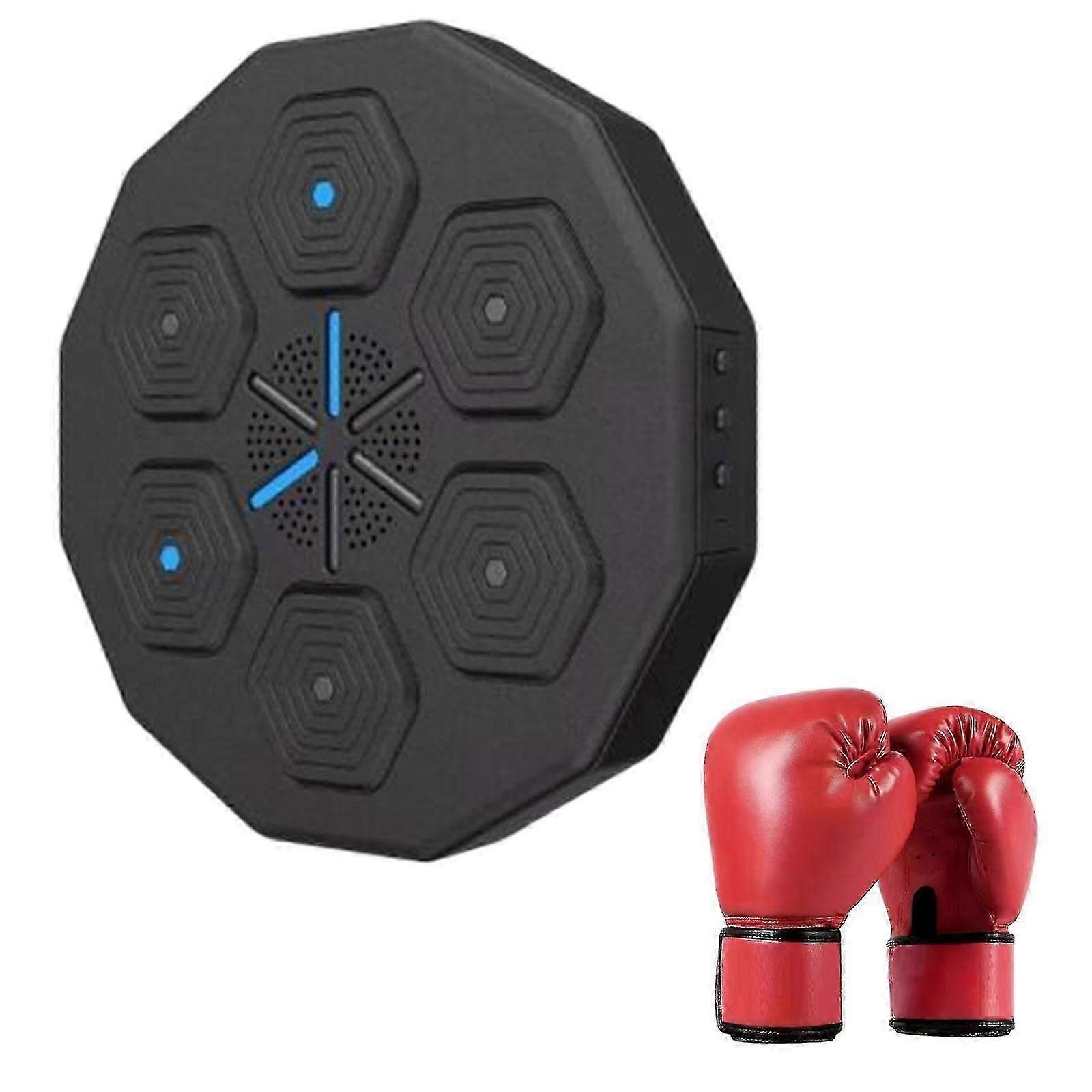 Musikk Boxing Machine Hjem Wall Mount Elektronisk Smart Focus Agility Training Digital Boxing Wall Target stanseputer og hansker