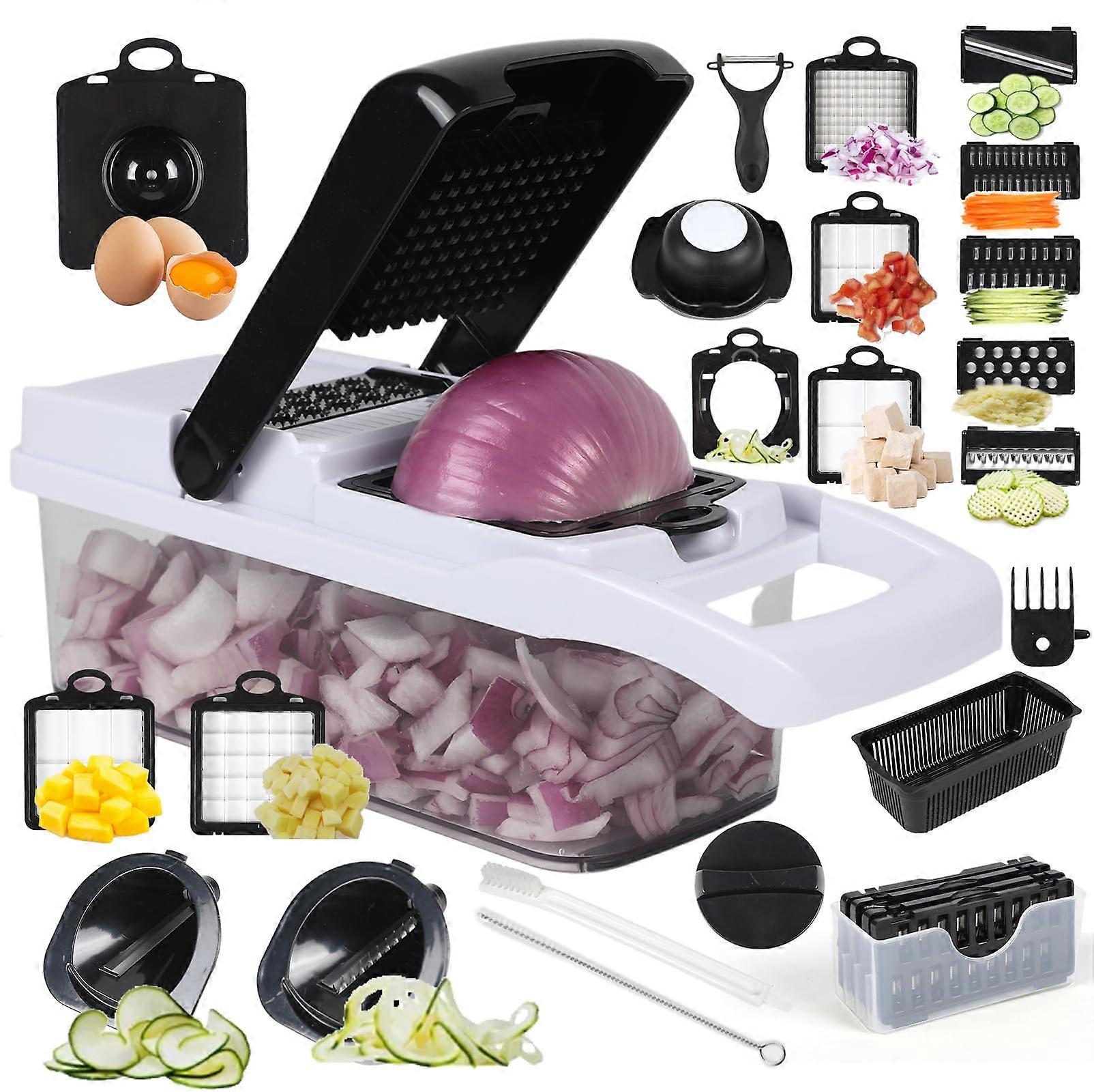 Multi-Functional Vegetable Cutter 26 in 1 Slicer for Cucumbers, Potatoes, and Tomatoes - Durable Kitchen Tool