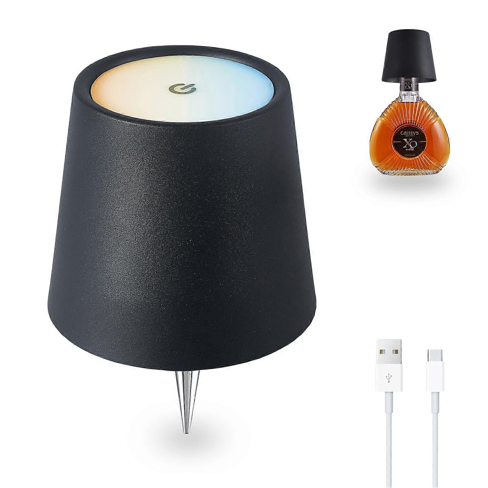 Wireless Bottle Light Rechargeable LED Table Lamp With Touch Control Decorative Bottle Light
