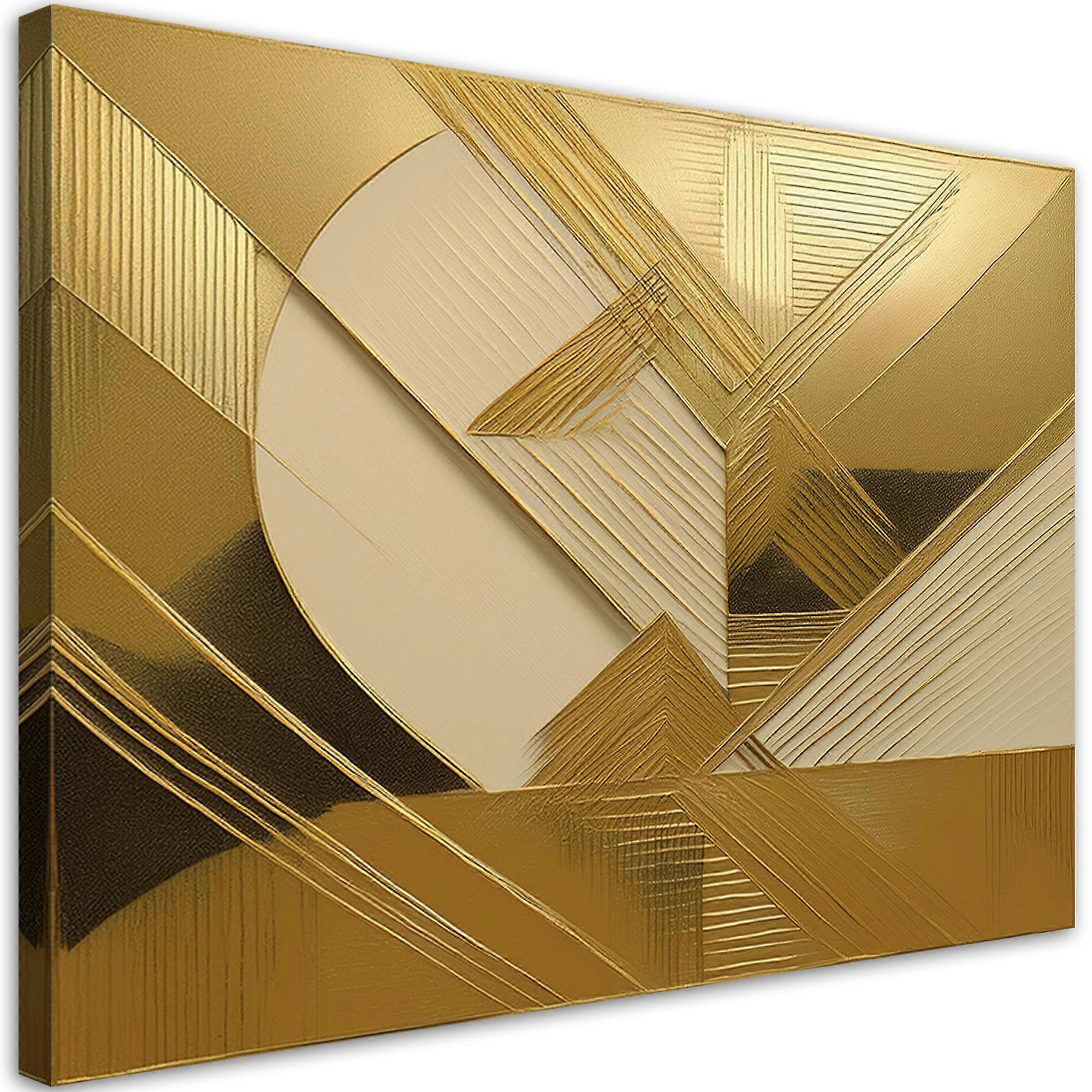 Impression sur toile, Or glamour abstraction - 100x70