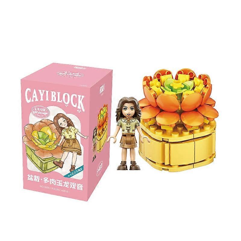 13003 CAYI Succulent Potted Plant Small Particle Puzzle Building Block Toy