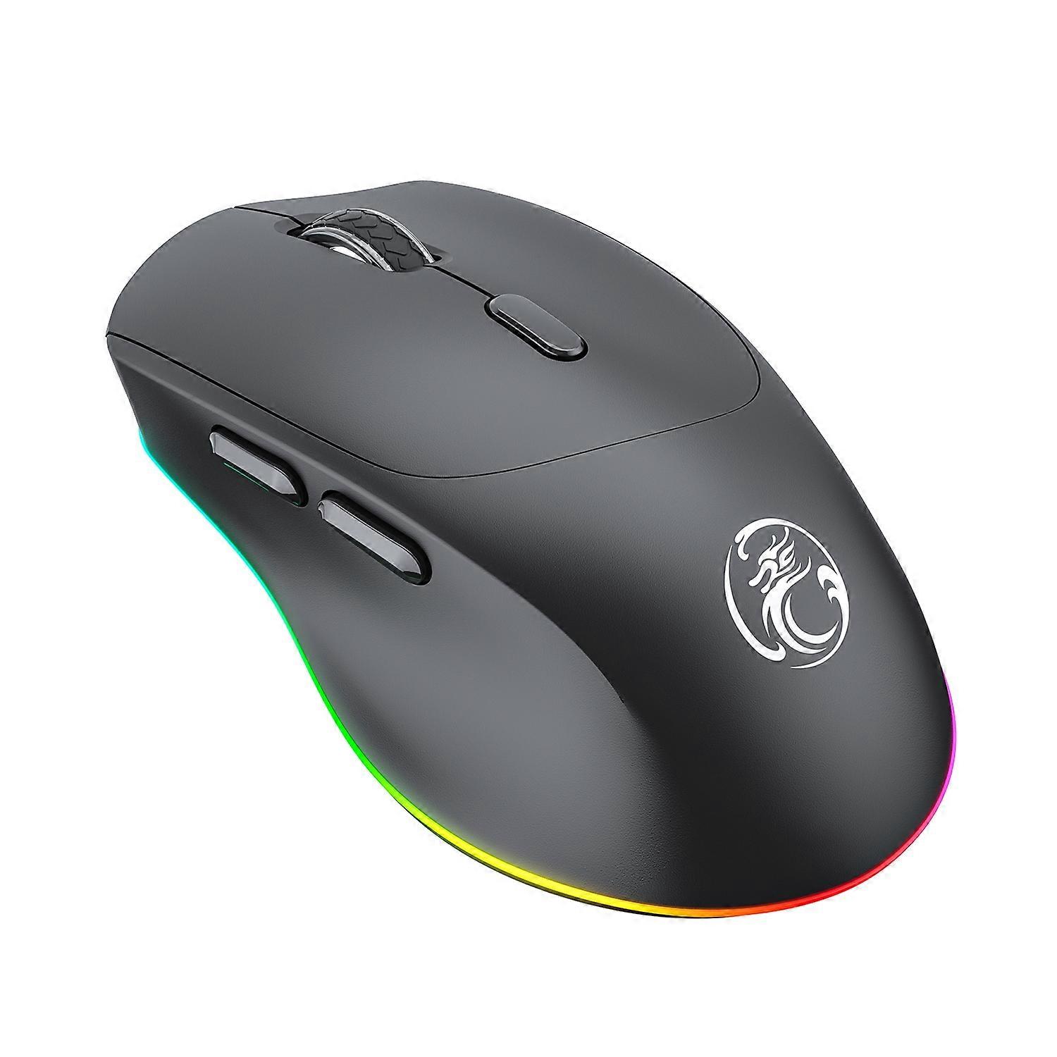 iMICE G905 Souris de jeu sans fil silencieuse Bluetooth double mode à 6 touches