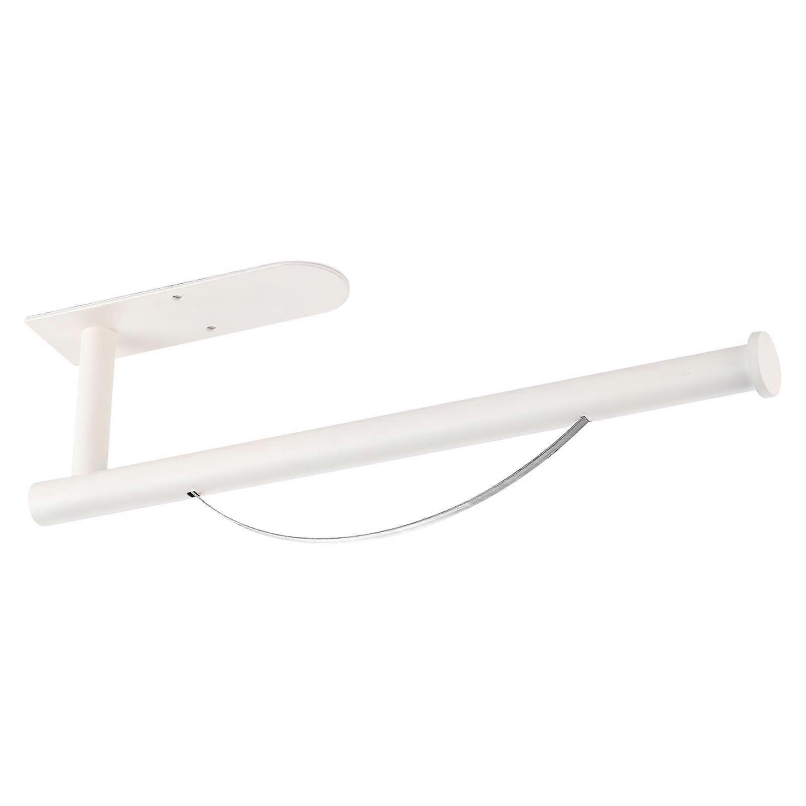 Paper towel holder, easy tear wall tallation under the closet with a damping function, (white)