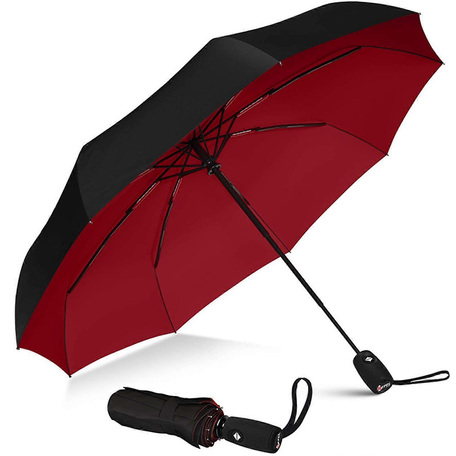 Windproof Three-fold Umbrella Portable Automatic Folding Sunscreen Umbrella