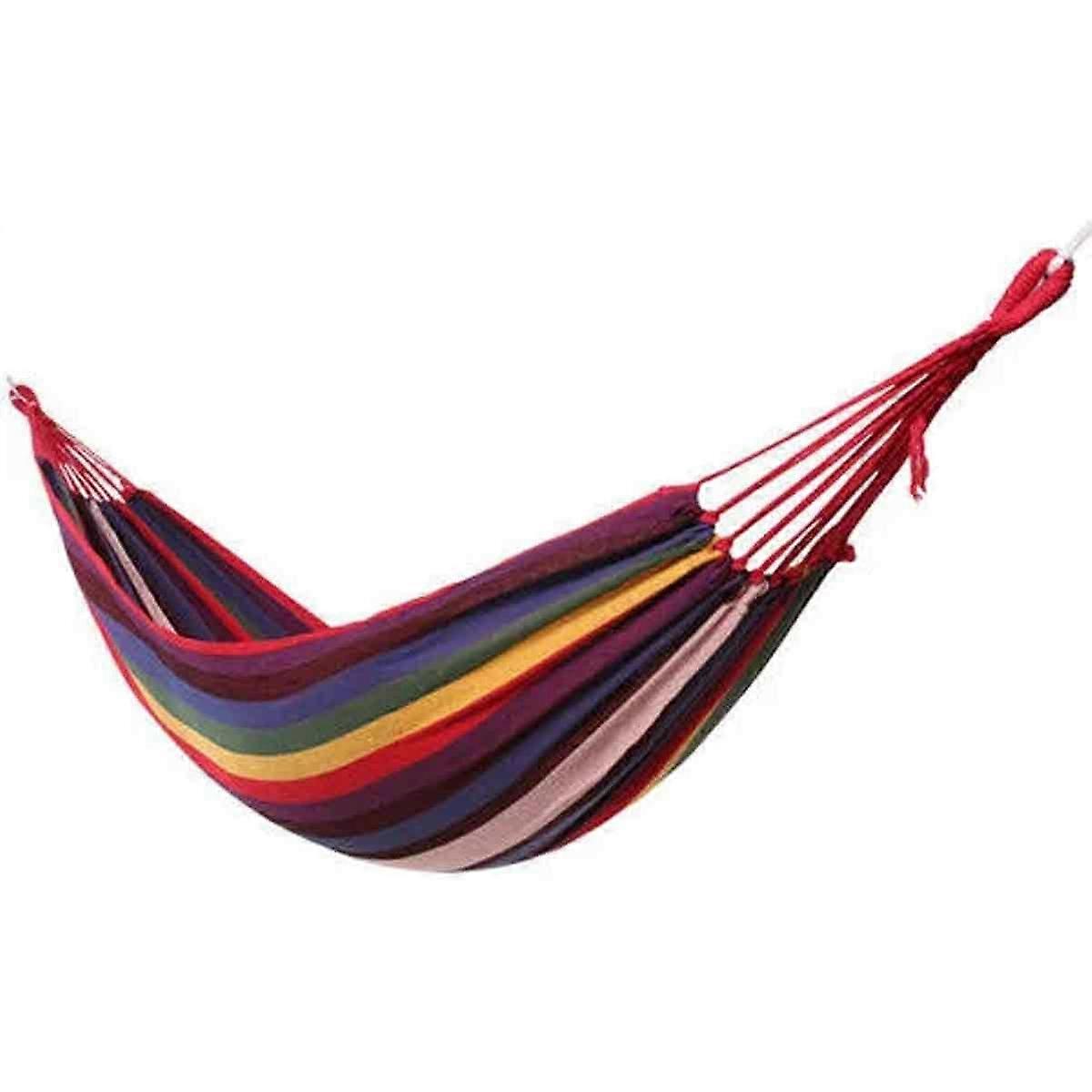 Outdoor Hammock-Single Rainbow Stripe: 80*200cm