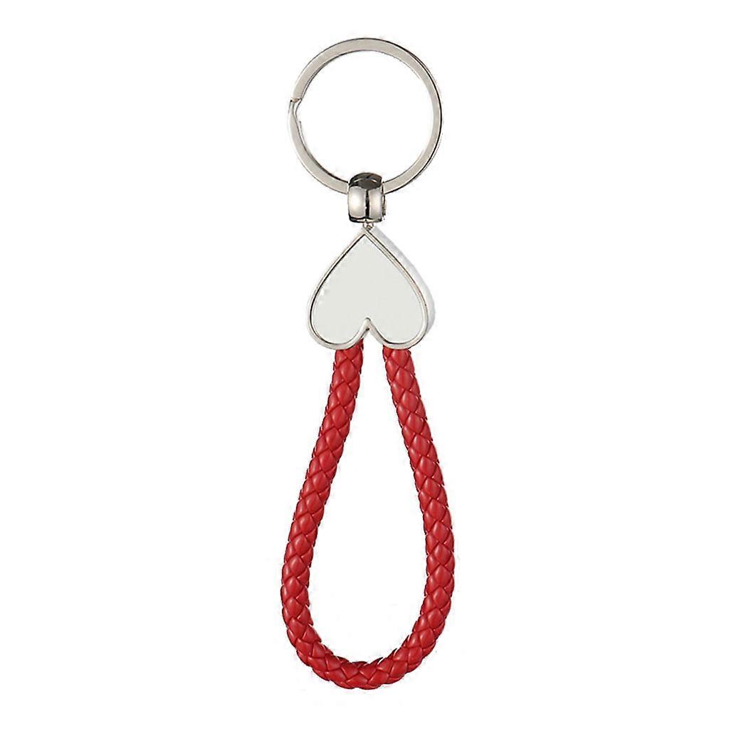 Sublimation Blanks Keychains Metal for Key Pendant with Metal for Key Ring for Heat Press Sublimation Custom Personalise  Red