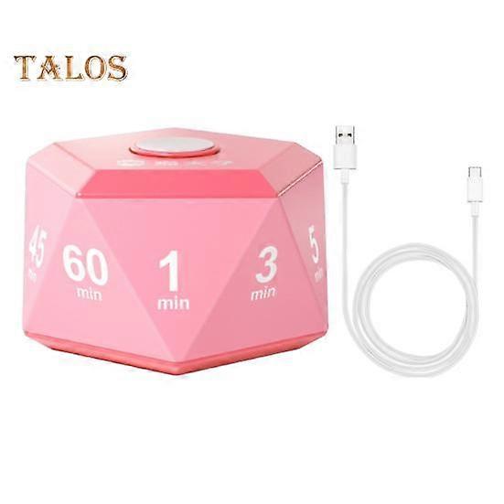 Rotating Timer 3-Color Lights Vibrate/Ring/Silent Modes Portable 1/3/5/10/15/20/25/30/45/60 Min Settings Study Relaxation Cooking Clock Timer